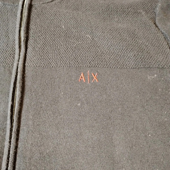 Armani Exchange Navy Blue Zip Up Cardigan, Large - Picture 4 of 9